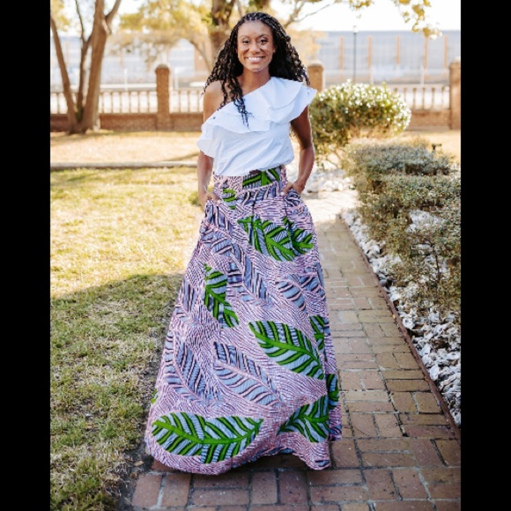 Francis + Benedict Printed Maxi Skirt Size Small
